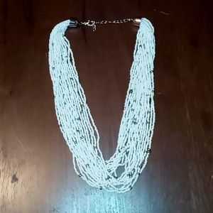 White layered necklace